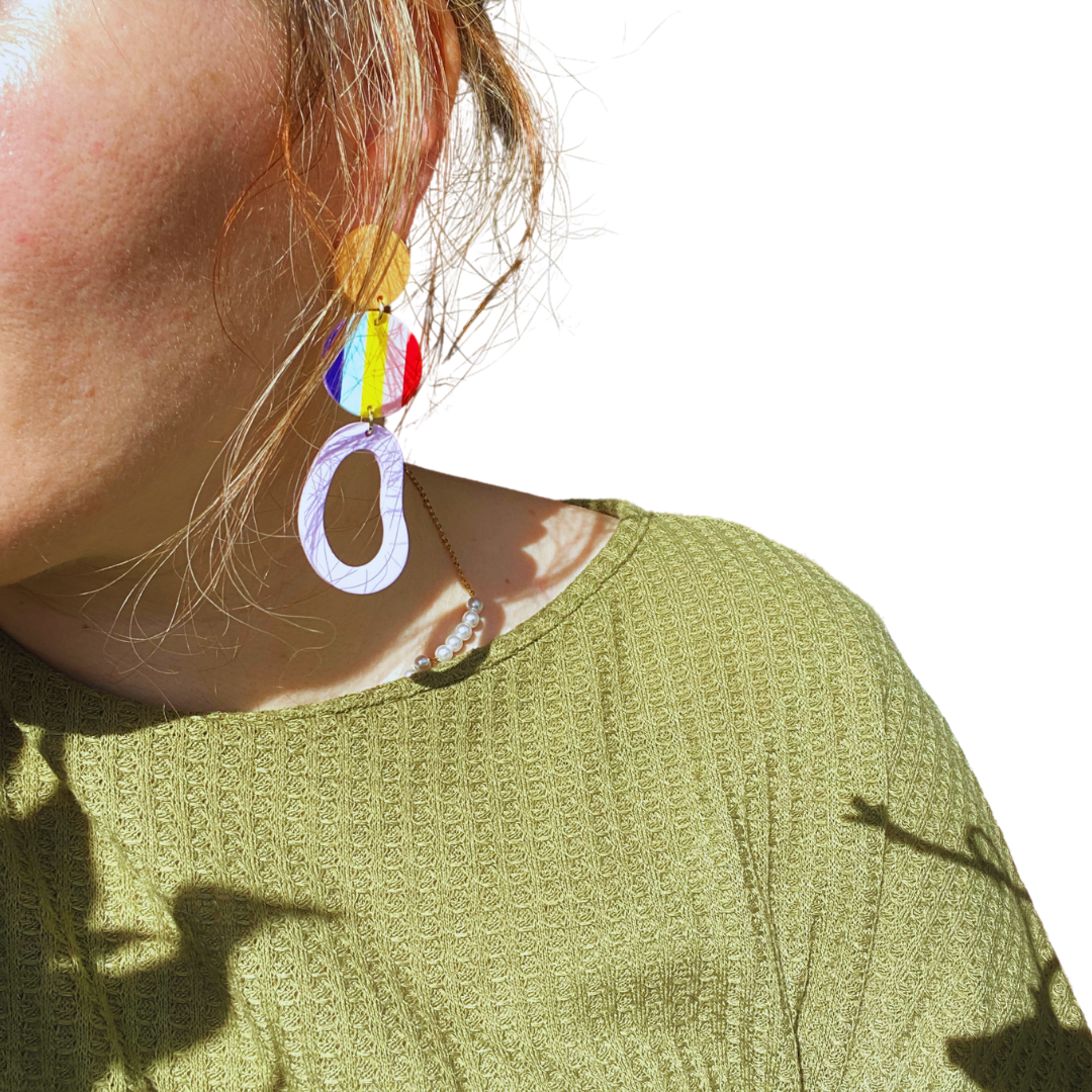LGBTQ + BOUCLES D'OREILLES ARGILE POLYMÈRE