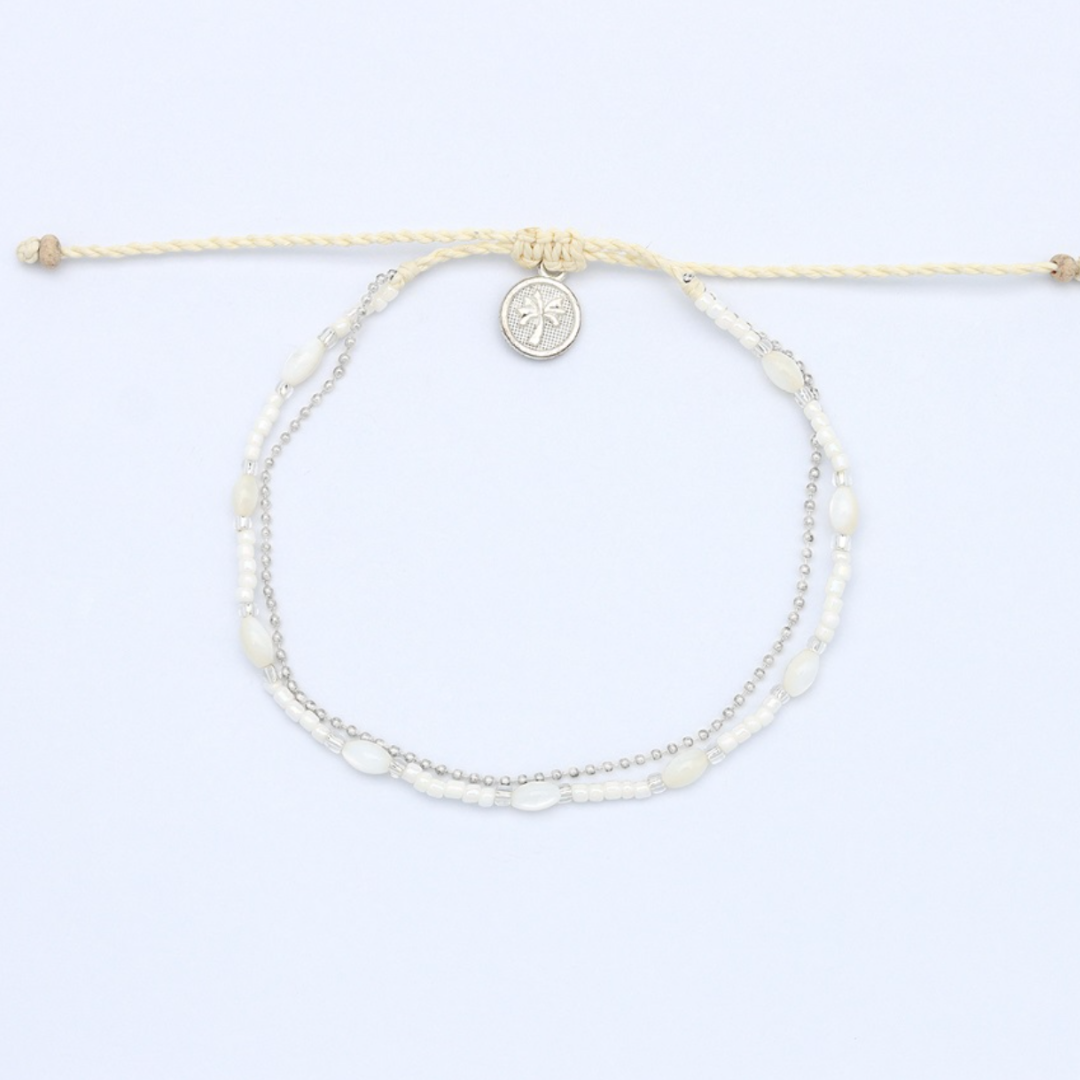 LEMBUT BLANC BRACELET PERLES