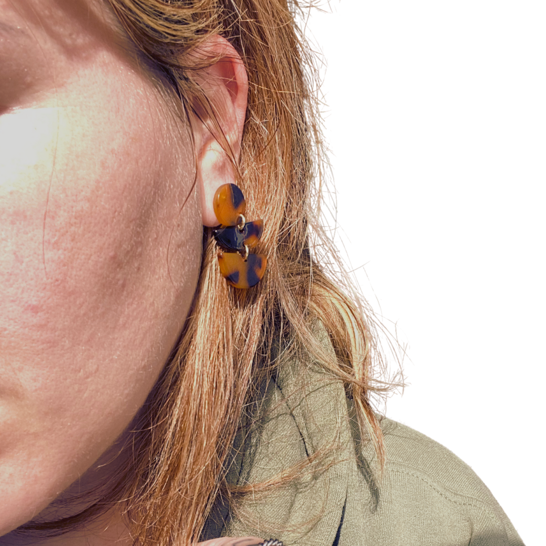 YOSEMITE- PETITE BOUCLES D'OREILLES ACÉTATE