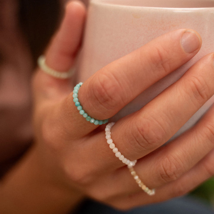 Bague extensible perlée Kualoa