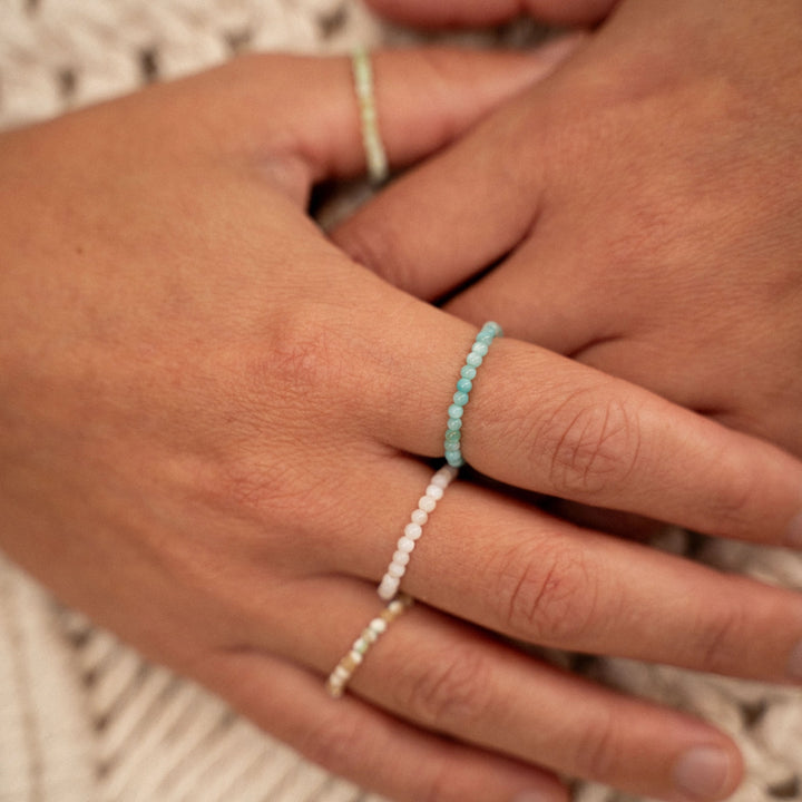 Bague extensible perlée Kualoa