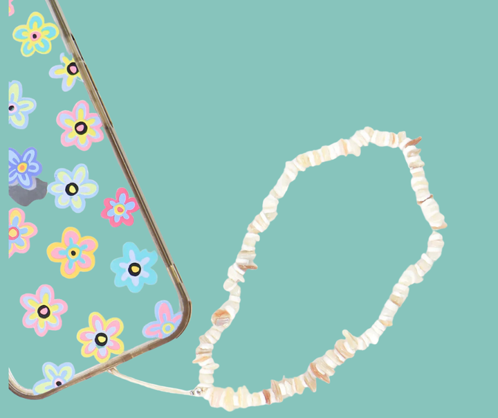 Charm pour téléphone portable en perles de pierre Dunes