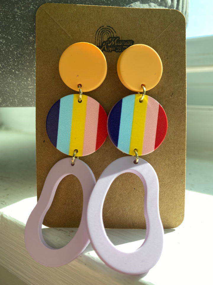 LGBTQ + BOUCLES D'OREILLES ARGILE POLYMÈRE