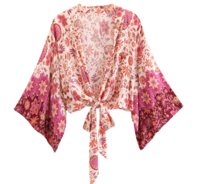 Demi Kimono fleuri rose +++EN STOCK+++
